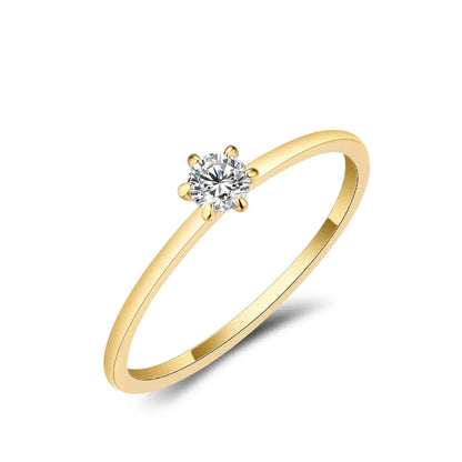 Moissanite Diamond Gold Plated Ring