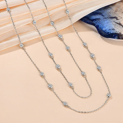 Moissanite Diamond Chain Necklace