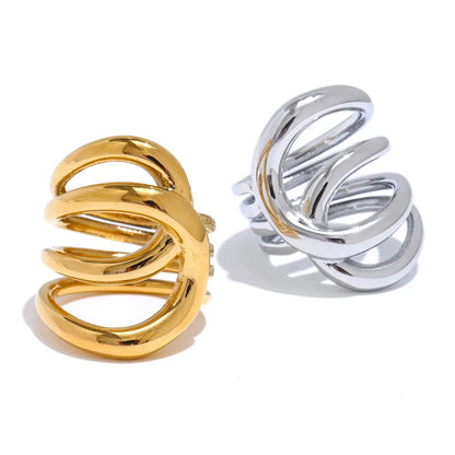 Gold Plated Swirls Ring