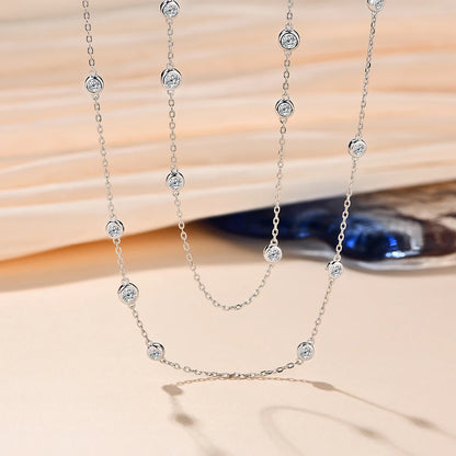 Moissanite Diamond Chain Necklace