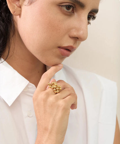 Cluster Gold Plated Ring