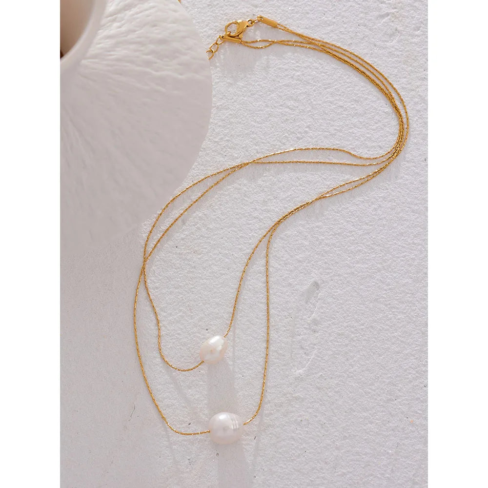 Freshwater Pearl Gold Plated Necklace